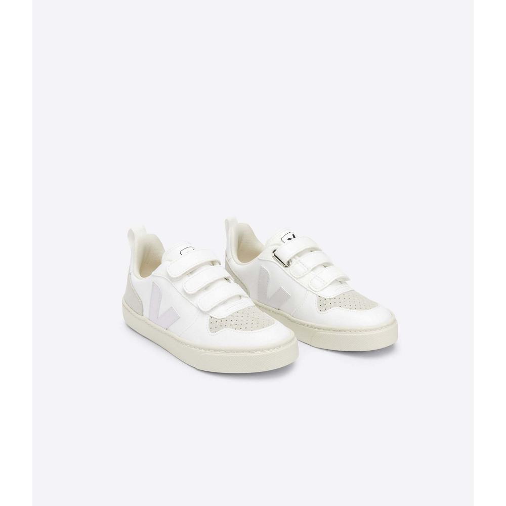 Veja V-10 CWL Sneakers Kinderen White/Beige | BE 868EBC